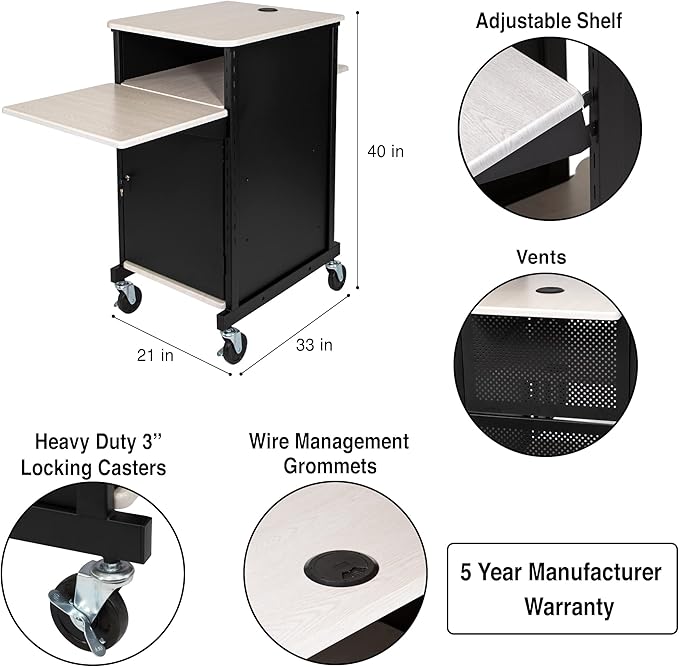 OEF Furnishings Jumbo Presentation Cart