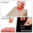 Packing Tape with Dispenser Clear Noiseless Packaging Tape for Shipping Moving Strong Sealing Adhesive Industrial Depot Tapes for Storage 1.96 inch x 33 Yards 1” Core 3 Pack