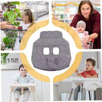 Baby Shopping Cart Cover, Polyester Foldable High Chair Cover, Infant Grocery Cart Cushion Liner with Storage Pouch for Infant, Toddler