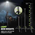 Camping Light with Stand, 8.4 FT Rechargeable Work Light, 6000mAh 3000/4000/6500K Dimmable Portable LED Work Light 3000LM for Outdoor,Sports, Emergency, Gift(Remote and Carrying Bag Included)