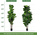 2 Pack Fiddle Leaf Fig Tree - Artificial Ficus Tree with Tall Artificial Plants Large 69 Fiddle Leaves -Fake Trees for Indoor Outdoor Home Decor Living Room