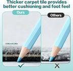 jxgzyy Soft Carpet Tiles 20×20 Inch, 0.38'' Padded Carpet Squares, Non-Adhesive Carpet Flooring with Textured Silicone Back, Easy DIY Soft NylonTiles for Home Gym, 12 Pcs/32.3 Sqft