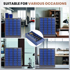 40 Drawers Nut and Bolt Organizer, 25" H x 21" D x 9" W Bolt and Nut Tool Storage Cabinet with Acrylic Adjustable Shelves & Label Stickers, Alloy Steel Parts Cabinet for Workshop Garage Organizer