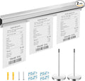 36 Inch Aluminum Ticket Holder Rail with 2 Receipt Stabbers for Restaurant, Kitchen, Bar