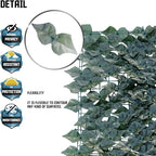 TANG 6'x42'FT Faux Ivy Privacy Fence Screen Roll- 1Pc Artificial Leaf Fences Greenery with Lattice Panel,Outdoor Green Wall Chain Link Fence Covering for Balcony Backyard Patio, Dark Green Ivy