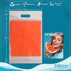 JinRuiKJ Frosted T-Shirt Bags with Handle, Thank You Bags for Small Business, Durable Self-Sealing Packaging Bags for Clothing, Boutique & Shipping - 14.5x19 Inch 50 Pcs