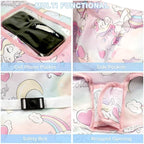 Pink Shopping Cart Cover for Baby 2-in-1 High Chair Cover with Safety Harness Multifunctional Unicorn Pattern Cart Covers for Babies Soft Padded Grocery Cart Cover for Baby Boy Girl
