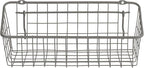 Spectrum Pegboard & Wall Mount Wire Basket Small (Industrial Gray) - Storage & Organizer for Garage, Tools, Shed, Home, Work Bench, Crafts, & More