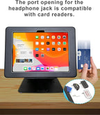 Desktop Anti-Theft Security Kiosk POS Stand Holder Enclosure for 2025 iPad 11" (A16) 11th / 10.9" 2022 iPad 10th, Flip & Rotate
