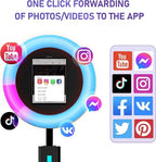 HARZHI Portable Photo Booth Compatible with Ipad 12.9in 10.9in 10.2in,for Ipad Photo Booth Shell Stand Stand Provide Chacktok PhotoBooth Software for Party and Wedding, Flight Case