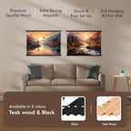 Travelization Magnetic Poster Hanger 40” Poster Frame with Strong Magnets, Complete Hanging Kit for Art, Maps, Pictures and More, Fits 40x27, 40x30, 40x36 and 40x48, Black