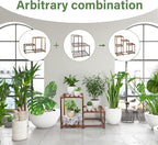 XXXFLOWER Plant Stand Indoor Outdoor 3 Tiers Wood Plant Shelf for Multiple Plants ，Large Plant Rack for Window Garden Balcony Patio Porch Living Room