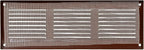 Repa Market 12x4 Inch Air Vent Cover/Brown Galvanized Steel Louvered Grill Cover with Mesh Screen/Wall or Ceiling Vent/Durable Flush Mount HVAC Register for Indoor and Outdoor Ventilation