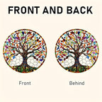 Colorful Tree Acrylic Ornament with Hanging Rope Chain Acrylic Wall Hanging Decoration for Window Door Display