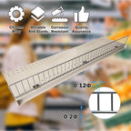 10 Pcs 36" * 3" Silver Retail Gondola Shelf Front Wire Fence Guard Rail - Display Enhancer for Retail Stores, Sturdy Shelf Guardrail