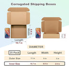 MEBRUDY 11x9x3 Inches Shipping Boxes Pack of 25, Small Corrugated Cardboard Box for Mailing Mailer Packing, Brown
