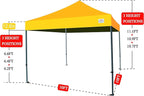 10'x10' Pop Up Canopy Tent Commercial Instant Shelter with Heavy Duty Roller Bag, 4 Canopy Sand Bags, 10x10 FT White