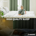 BGment Room Darkening Curtains 54 Inches Long - Grommet Thermal Insulated Drapes Window Treatment Curtains for Bedroom, 2 Panels, 38 x 54 Inch, Grass Green