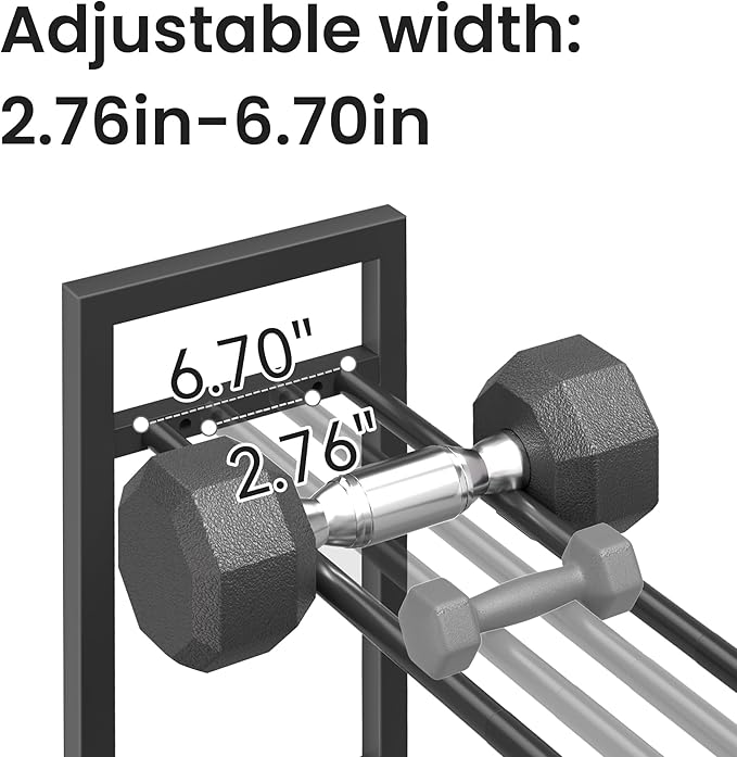 Pickpiff 3 Tier Dumbbell Rack Weight Rack Stand Only for Home Gym Storage Organizing Dumbbells Up to 390 lb Capacity