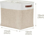 DECOMOMO Extra Large Storage Baskets, 54.5L Fabric Storage Bins for Organizing Linen Closet, Nursery (Beige & White, XXXL - 3 pack)