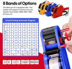 KPX MX5500 Pricing Tag Gun with 5150 pcs White Label Gun Stickers & 3 Extra Inker Rollers, Pricing Label Gun, 8 Digits Retail Pricing Gun and Labels for Grocery Store, Food (Blue)