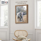 VCK 14x22 Picture Frame 5 Pack - Brown Walnut, Natural Textured Solid Wood Frame, Wall Gallery Frame