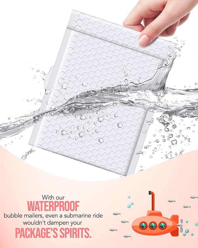 GSSUSA White Bubble Mailers 6x10 Small Padded Envelopes 9600 Pack,1 Pallet,Strong Adhesion Shipping Mailer Self-Seal Bubble Envelopes for Small Business