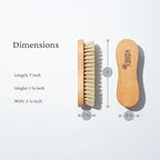 KONEX Nylon Fiber Economy Utility Cleaning Hand Brush | Heavy Duty Hand-Held Scrub Brush Stiff Bristles | Wooden Body, Ideal Scrub Brushes for Cleaning (Peanut Shaped)