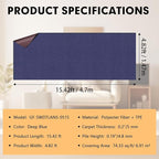 Marine Carpet,5 FT x 15 FT Deep Blue Indoor Outdoor Carpet 0.2" Thick Boat Carpet with Water-Proof TPE Backing, Non-Slide Outdoor Marine Carpet Roll for Home, Patio, Porch, Deck