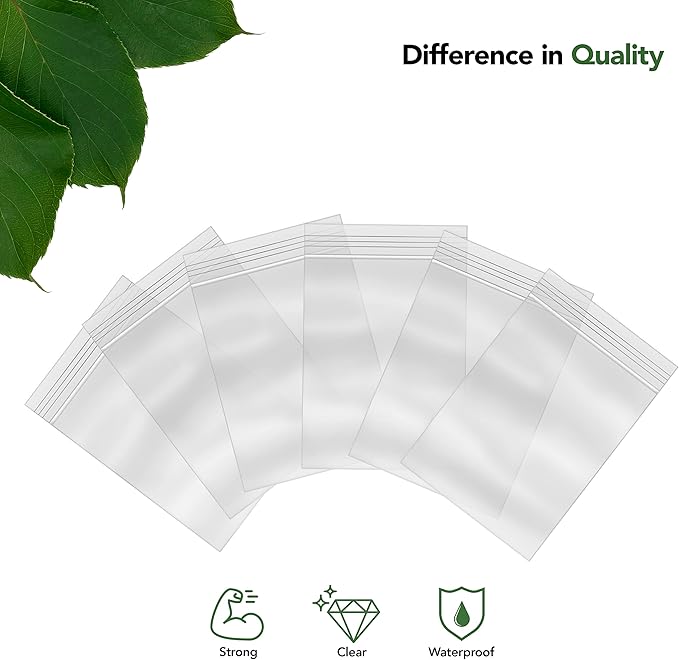 6 x 9 Inch Resealable Plastic Bags 1000 Pack — Clear Reclosable Zipper Seal Bags for Treats, Crafts, Party Favors, Small Food Storage, Packaging