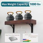 30 inch x 18.8 inch Heavy Duty Shelf Brackets , Max Load 1100 Lbs ,Premium Alloy Metal Mantel Brackets (Set of 2) Fireplace Mantel Brackets (Thickness 0.32 inch/ 8mm)