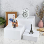6Pcs White Buffet Risers Acrylic Boxes Display Risers Food Risers for Buffet Table Display Riser for Platter Parties Weddings Catering Dessert Collectibles Figures Show ( 6''x7''x8'')