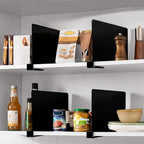 HBlife 6 Black Shelf Dividers, Vertical Purse Organizer for Closet Perfect for Sweater, Shirts, Handbags in Bedroom and Kitchen, Adjustable Acrylic Bookshelf for Organization