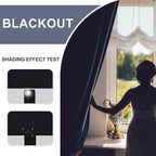 JIUZHEN Halloween Blackout Curtains for Bedroom - Thermal Insulated Black Drapes, Room Darkening Rod Pocket Curtains for Living Room, Set of 2 Panels with Tiebacks, 38 x 54 inches