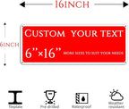 custom street sign,Custom Sign, Aluminum Weatherproof Metal Sign Multiple Sizes, Reflective.Customize for Office, Business, Workplace, office, Home, Delivery Signs(6 * 16 Inch)
