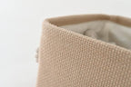 Organization and Storage Basket for Gifts Empty - 12x8x5.2 inch Small 6 Pack Collapsible Storage Box for Organizing, Fabric Storage Cubes for Cloth Books Laundry Canvas(Beige)