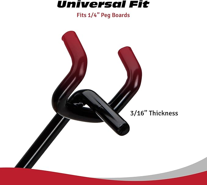 Presa Heavy Duty Black Steel Peg Board Shelving Hooks, 4-Inch, 50-Pack