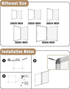 Mifuro 28"x26" Enclosed Bulletin Board, Lockable Weather-Resistant Aluminum Noticeboard for School & Office, Silver Frame w/Magentic Whiteboard