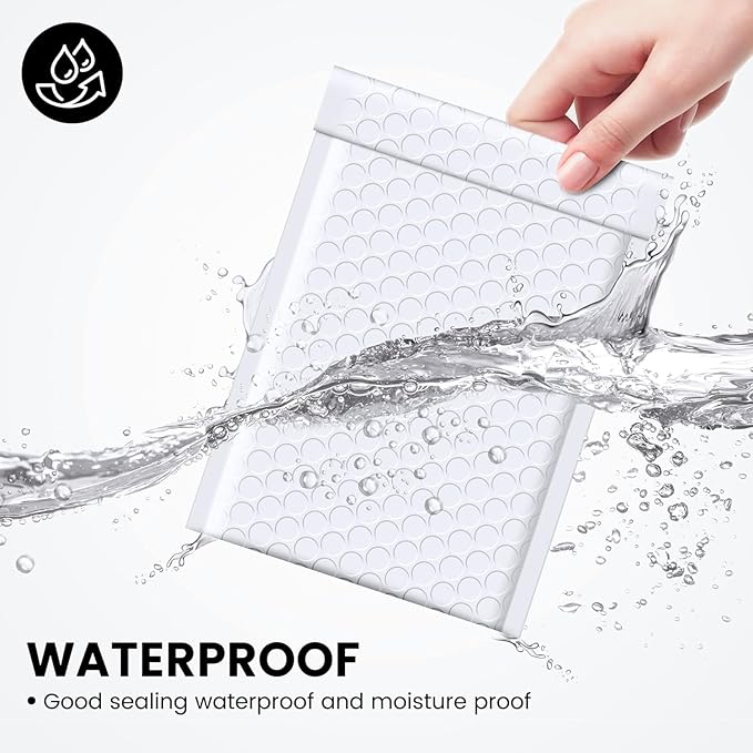 Fuxury Bubble Mailers 4x8" White Padded Envelopes 19200 Pack Bulk Strong Adhesion Full Pallet of Padded Mailers Thick Bubble Envelopes for Small Business Mailing Small Items,Jewelry,Makeup