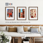 VCK 16x24 Poster Frame 2 Pack - Brown, High-End Wood Picture Frames with Polished Plexiglass, Display 12x18 Photo with Mat or 16x24 without Mat, Art Gallery-Quality, Wall Hanging, Brown