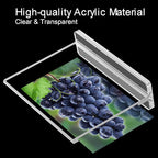 BlueValley Clear Plastic Flyer Sign Holder 8.5 x 11 Standing, 6Pack Horizontal Table Top Acrylic Brochure Menu Signs Holder, Double Sided Plexi Picture Photo Frame Lucite Paper Display Stand for Office Retail Vendor Show Fairs