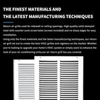 10x10 Vent Cover(Duct Opening Size),Air Return Vent Cover,Flat Vent Cover,Rejillas De Aire Acondicionado para Casa,Return Air Grilles,Outer Dimensions:11.75"W X 11.75"H(10"W x 10"H, Duct Opening)