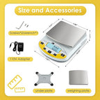 CGOLDENWALL High Precision Lab Scale Laboratory Analytical Electronic Balance Digital Precision Scale Pharmacy Jewelry Scale 110V Calibrated(1000g, 0.01g)