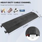 40 Inch Drop Over Cord Protector - 1200lbs Heavy Duty Driveway Hose Protector Cord Garden Hose Wire Cover for Sidewalk Driveway Warehouse (2 Pack)