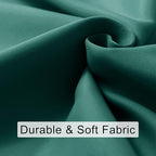 JIUZHEN Blackout Curtains for Bedroom - Thermal Insulated,Noise Reducing Room Darkening Privacy Rod Pocket Drapes for Living Room, Set of 2 Panels with Tiebacks, 42 x 54 inch Long, Forest Green