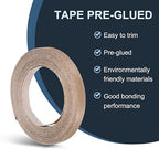 PATIKIL Walnut Edge Banding, 1/2 Inch x 25 ft Wood Veneer Tape Pre-glued Flexible Plywood Edge Banding with Hot Melt Adhesive for Furniture Restoration