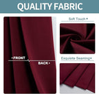 ChrisDowa Blackout Curtains 120 Inches Long for Living Room, Grommet Thermal Insulated Room Darkening Curtains for Bedroom (1 Panel Set, Burgundy Red, 52W x 120L)