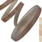 Walnut Edge Banding, 13/16 inch x 50ft Roll of Veneer Edge Banding, Pre-glued Flexible Real Wood Tape for Cabinet Repair and Furniture Restoration