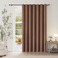 ChrisDowa Room Divider Curtain 108 Inches Long, Wide Blackout Sliding Door Curtain for Bedroom, Room Darkening Privacy Window Curtain for Patio Door (1 Panel Set, Cappuccino, 100 x 108 Inch)