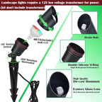 RGB Low Voltage Landscape Lighting, Smart Landscape Spot Lights Outdoor, 12 Volt Color Changing Landscape Lights with Remote/APP/Voice Control, Outdoor Uplights for Garden Yard.